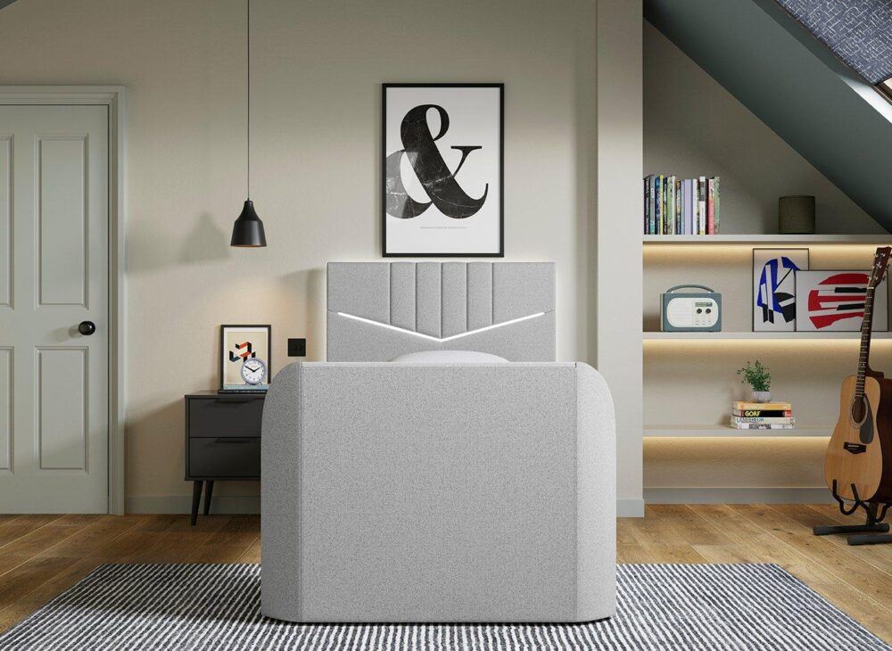 Quantum Single Ottoman Gaming TV Bed Frame