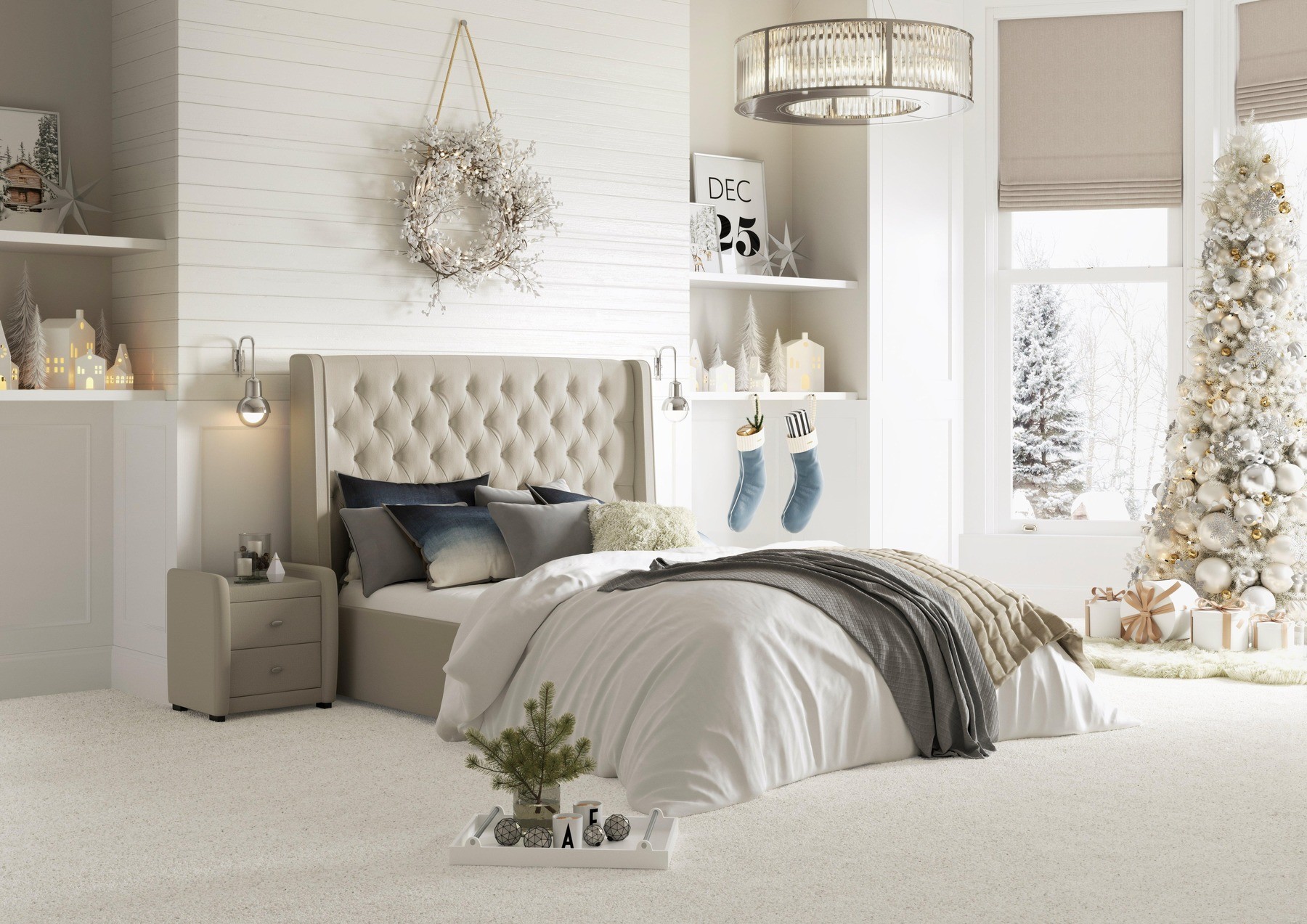 Deacon Bed in festive Christmas scene